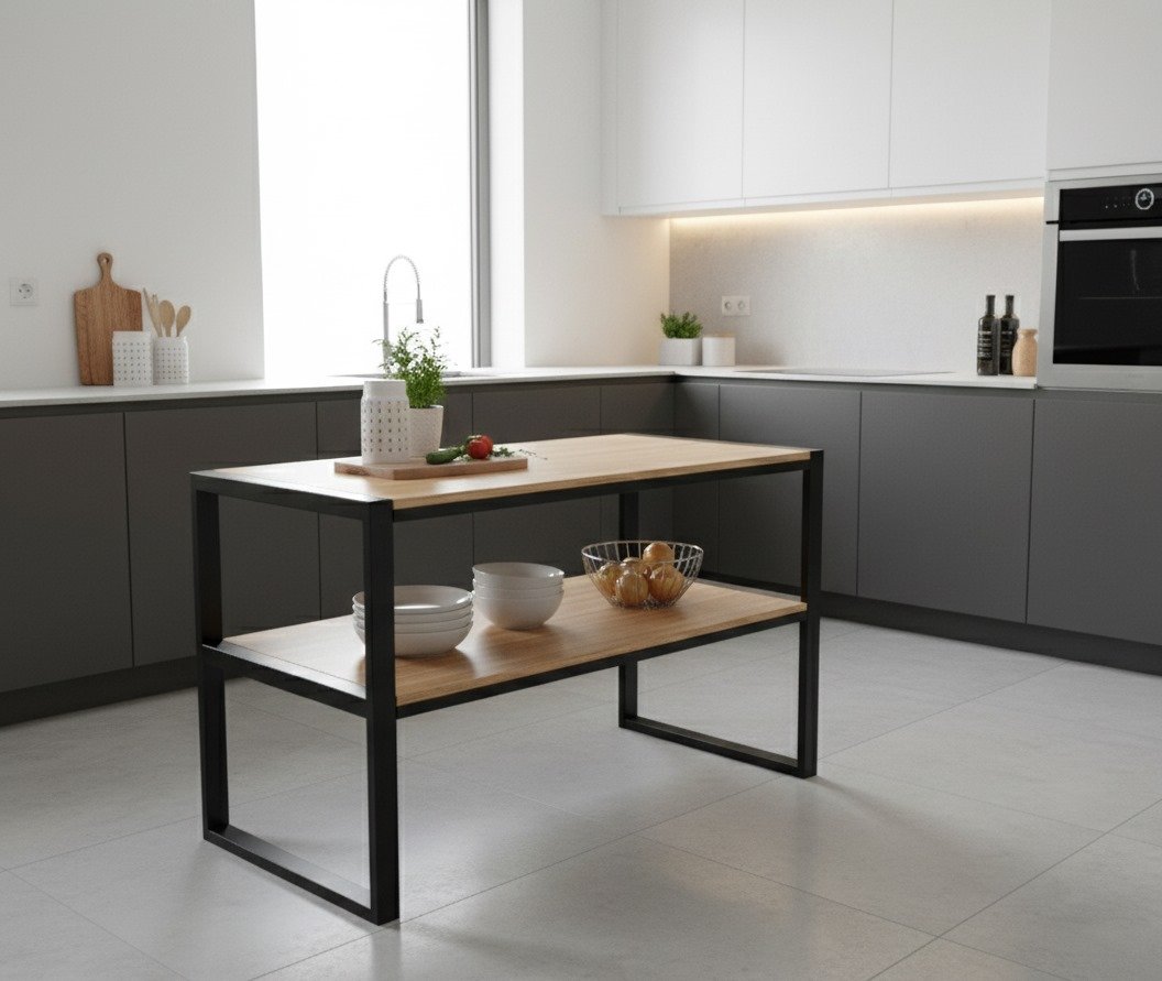 Detalle de la superficie de madera del mueble auxiliar